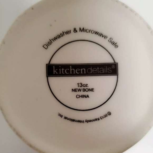 Kitchen Details Flared 4' Mug Stunning Black & White Modern Leaf Design 2013 - Picture 5 of 5